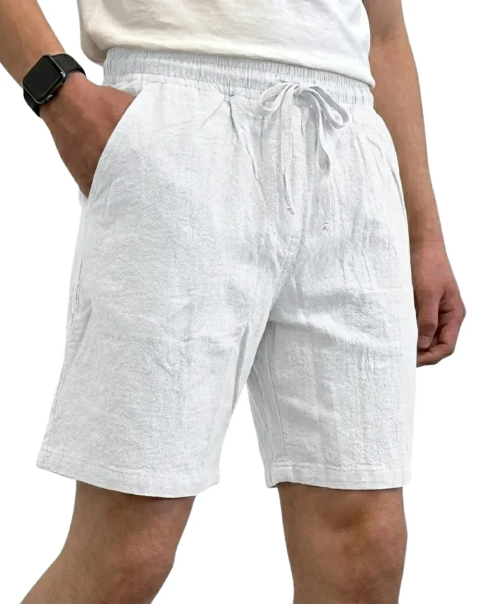 Pantalones cortos de lino transpirables - Imagen 2