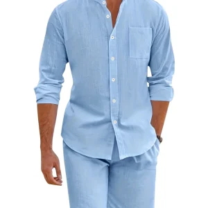 Juego de ropa de cama de lino transpirable