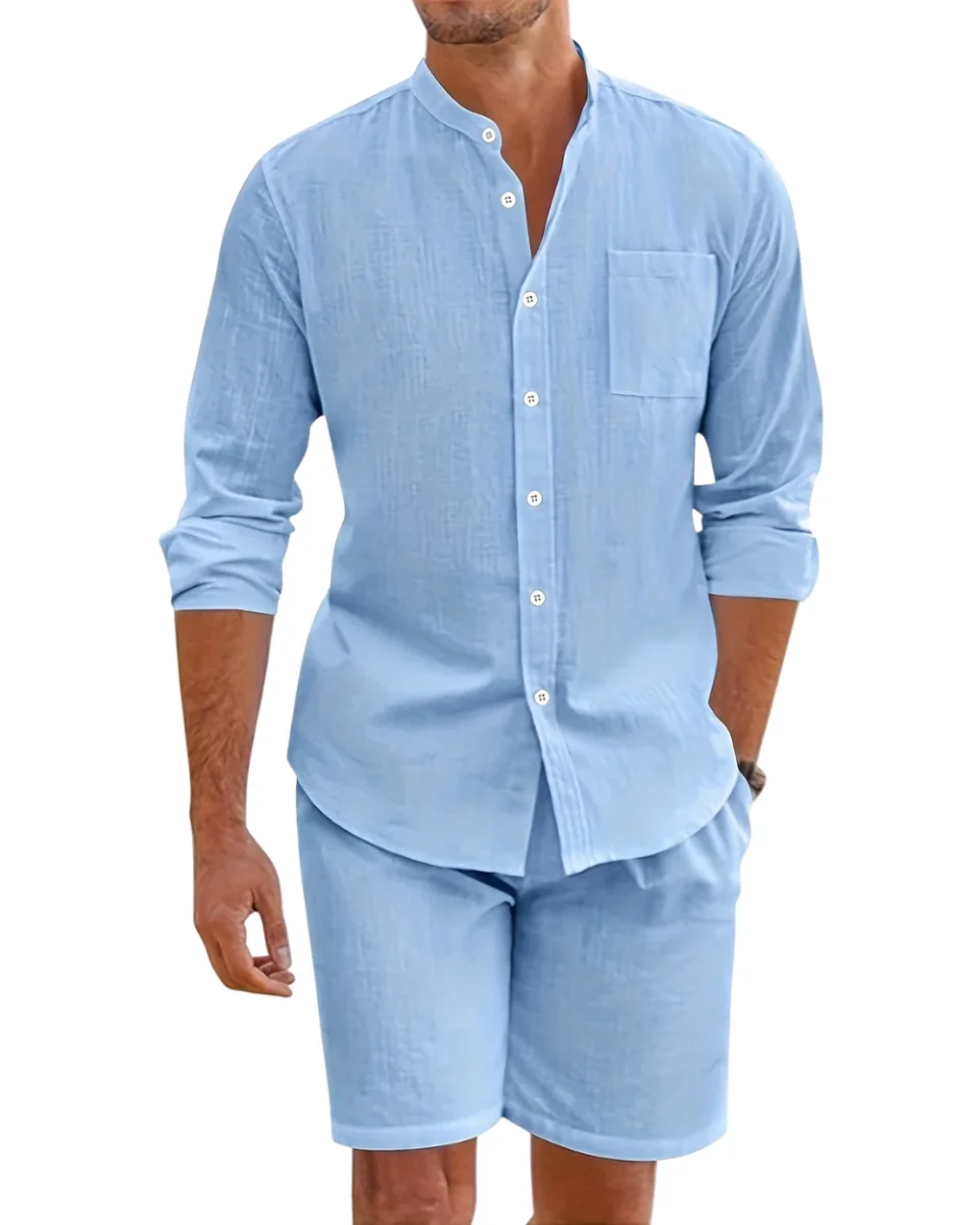 Juego de ropa de cama de lino transpirable
