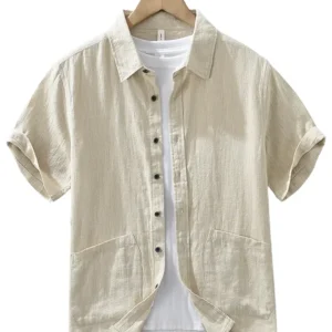 Camisa informal japonesa de lino