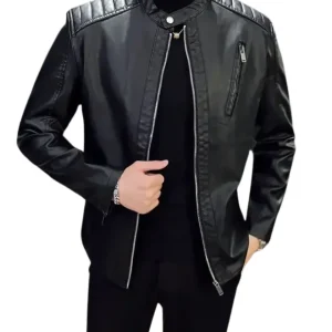 Chaqueta de cuero elegante