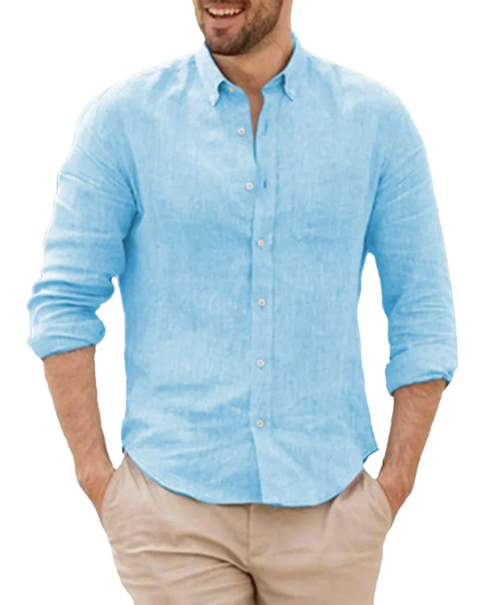 Camisa de lino transpirable - Imagen 2