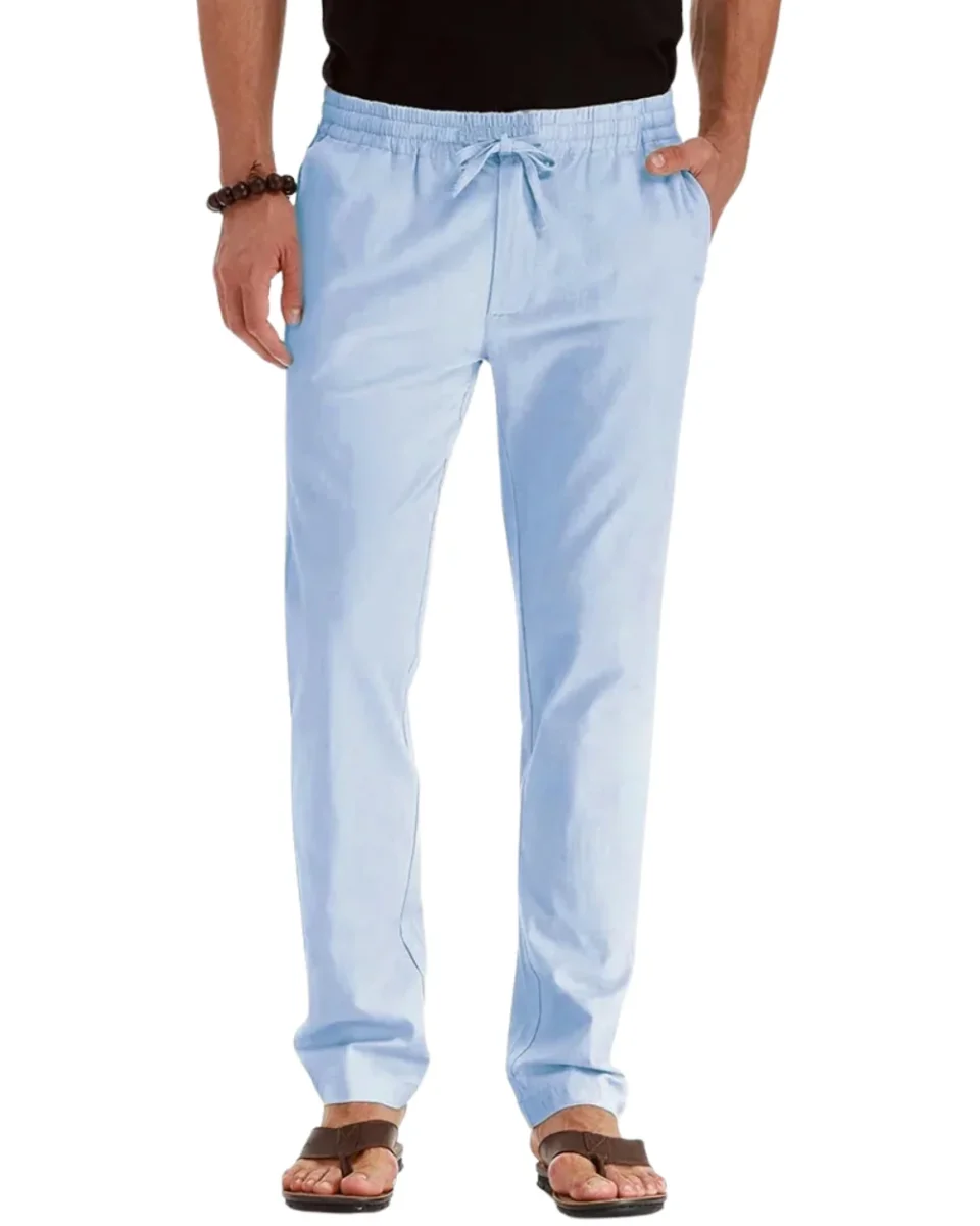 Pantalones de algodón y lino - Imagen 2