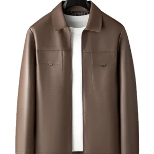 Chaqueta de cuero elegante