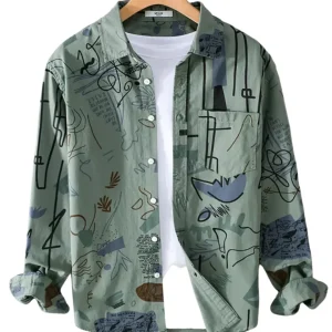 Camisa informal de manga larga para hombre