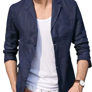 Elegante chaqueta de lino