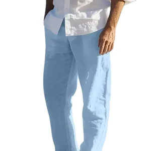 Pantalones de playa informales de lino