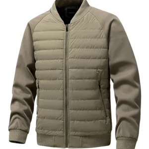 Elegante chaqueta bomber abrigada
