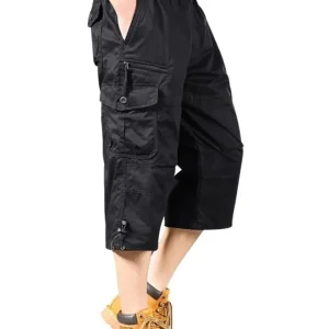 Pantalones cortos cargo largos de algodón
