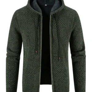 Cárdigan con capucha para hombre