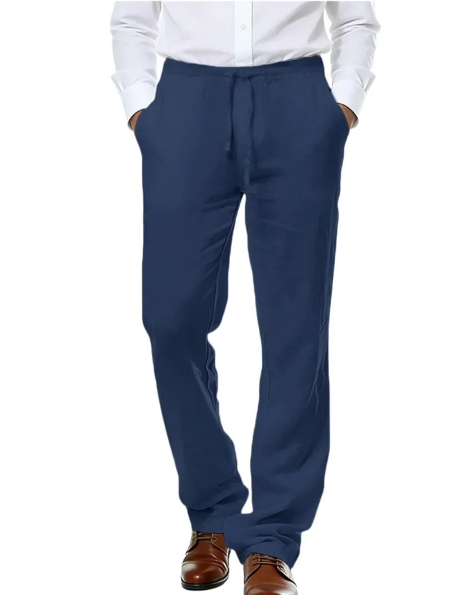 Pantalones de verano de algodón y lino - Imagen 2