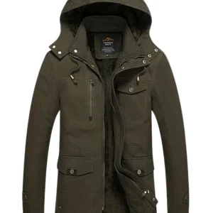 Elegante chaqueta de invierno acolchada de algodón