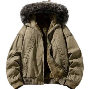 Elegante chaqueta cargo con forro polar