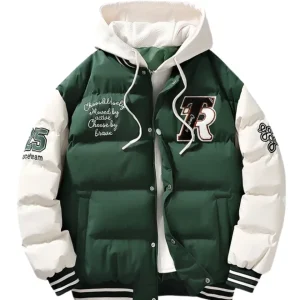 Elegante chaqueta acolchada con capucha