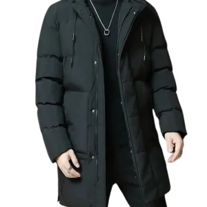 Elegante chaqueta larga de invierno