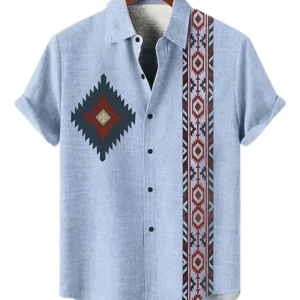 Camisa vintage de manga corta