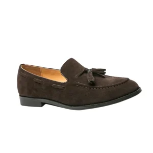 Mocasines elegantes de ante con borlas