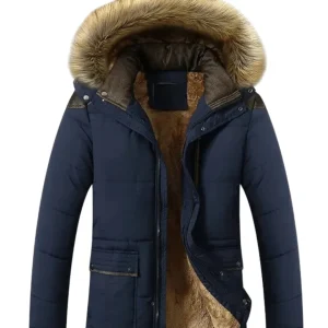 Elegante chaqueta de invierno de forro polar acolchada