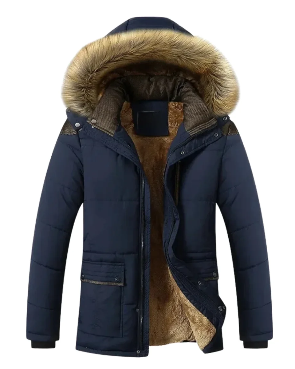 Elegante chaqueta de invierno de forro polar acolchada
