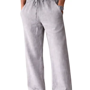 Pantalones informales de lino para hombre