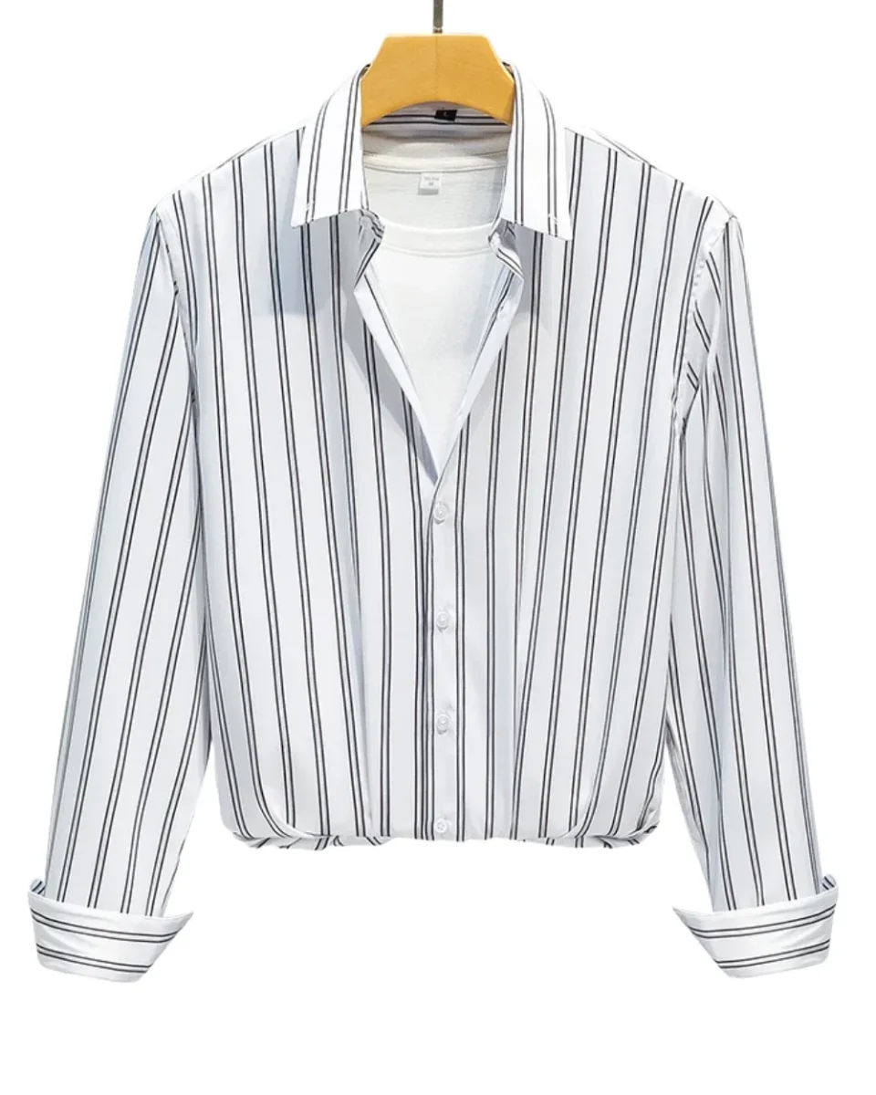 Givalli - Camisa elegante de rayas para hombre - Imagen 3