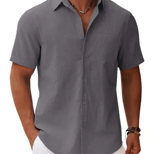 Camisa informal de manga corta para hombre