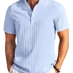 Camisa elegante de manga corta para hombre