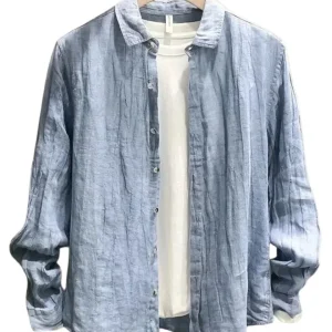 Camisa de lino de estilo vintage