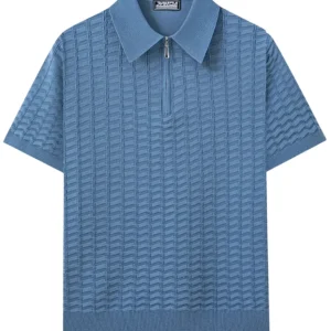 Polo elegante con cremallera