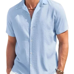 Camisa informal de manga corta para hombre