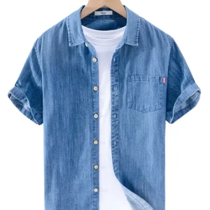 Camisa vaquera de manga corta