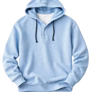 Sudadera con capucha elegante de tejido tipo gofre