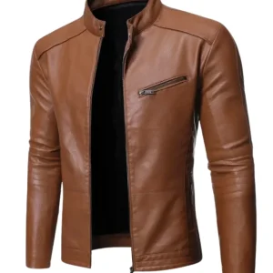 Chaqueta de cuero elegante