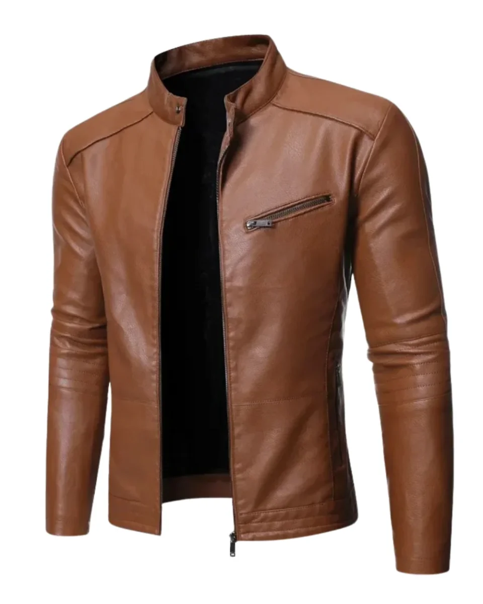 Chaqueta de cuero elegante