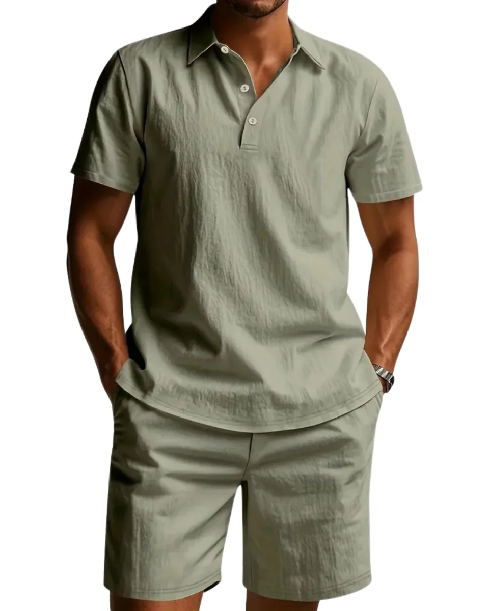 Conjunto de ropa de lino para hombre