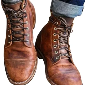 Botas elegantes de piel