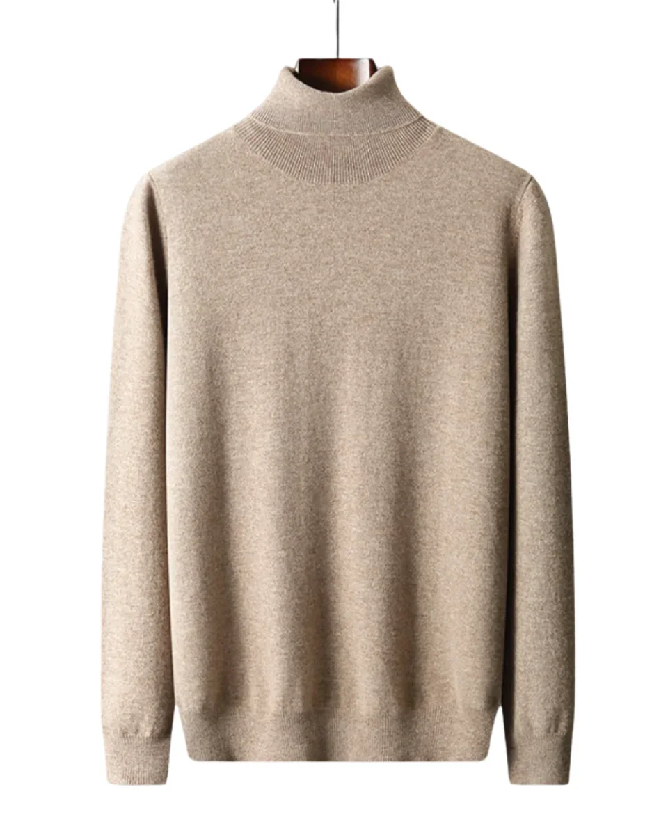 Jersey de cuello alto de lana merina de Cagliari