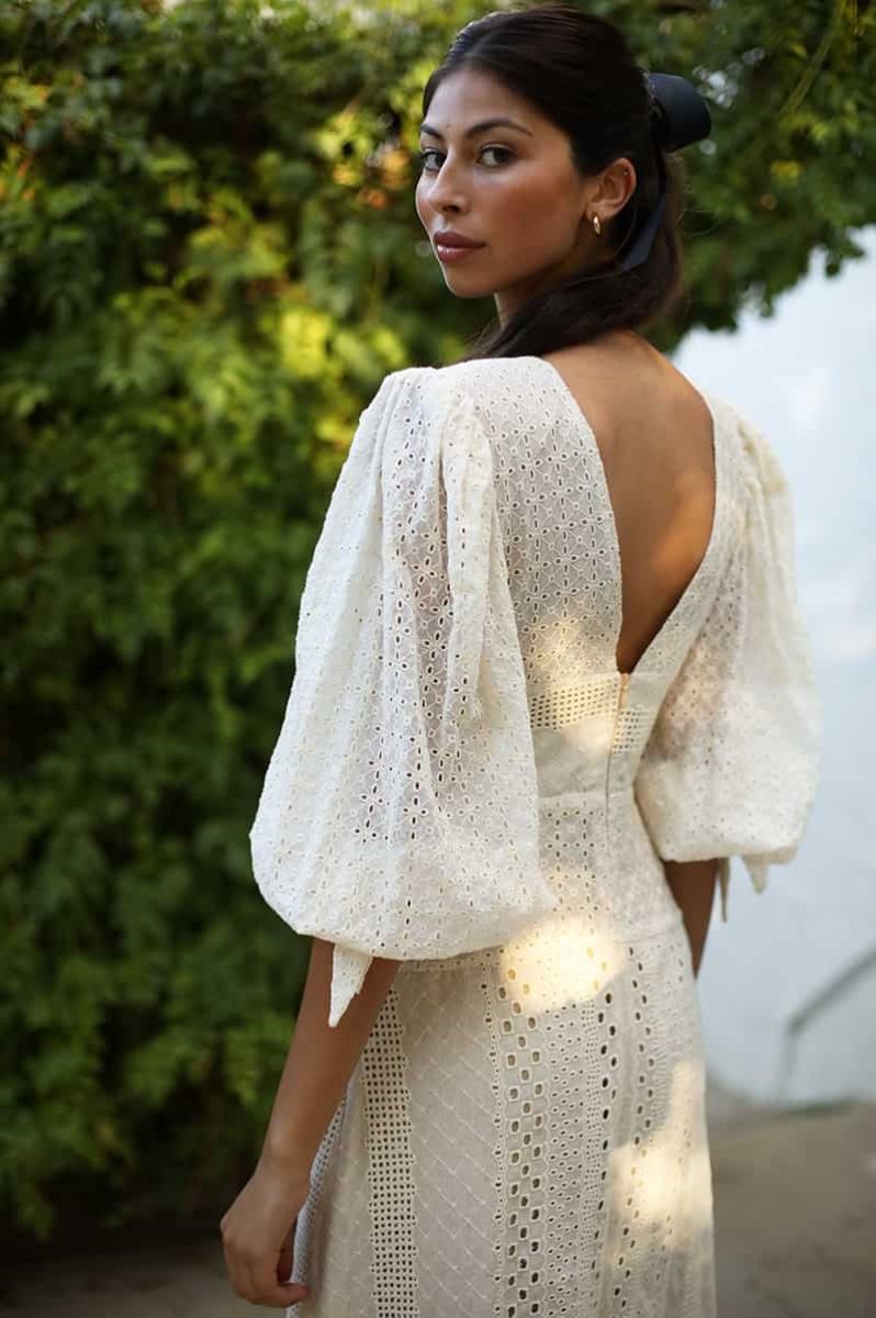 Vestido algodón bordado - Imagen 3