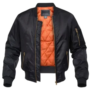 Elegante chaqueta bomber acolchada