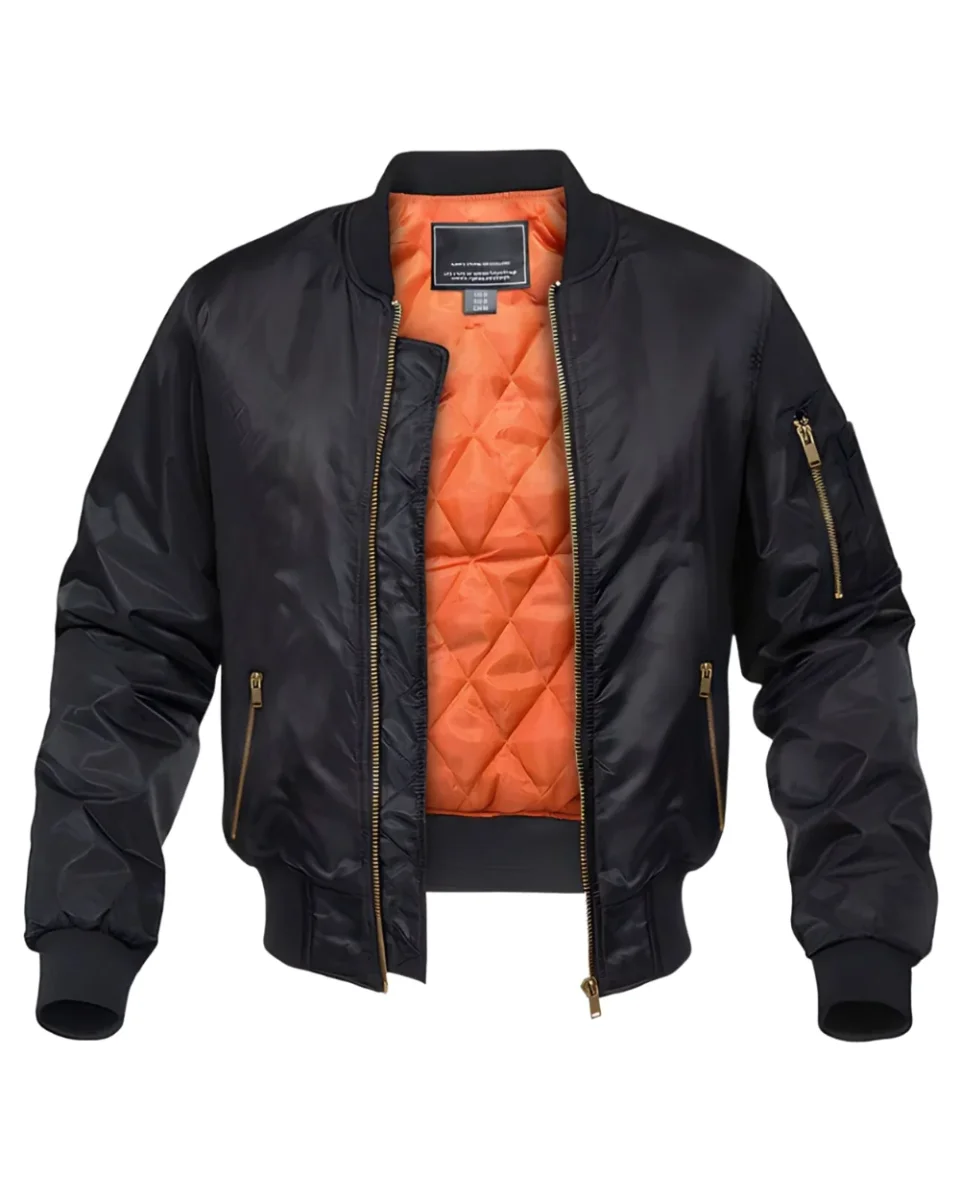 Elegante chaqueta bomber acolchada