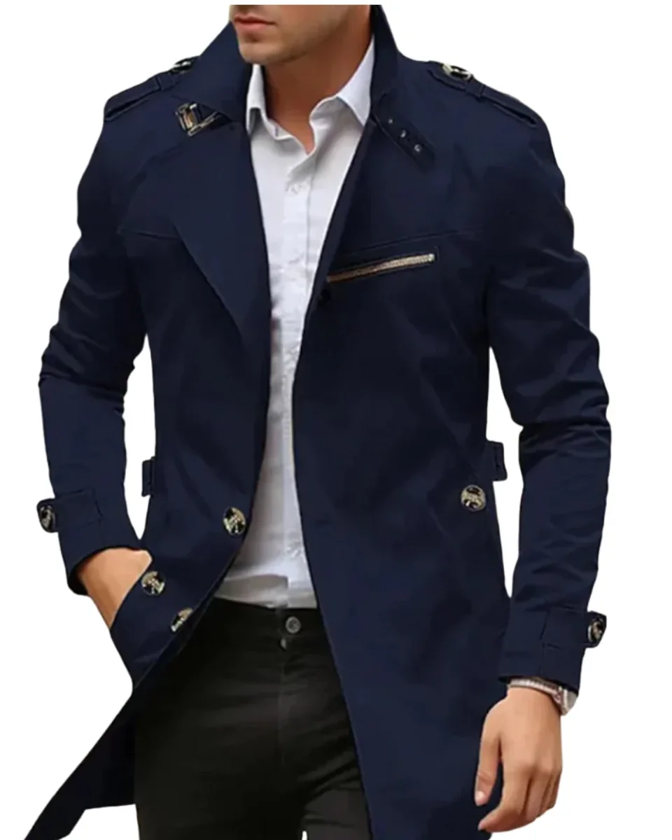 Elegante gabardina de hombre - Imagen 2