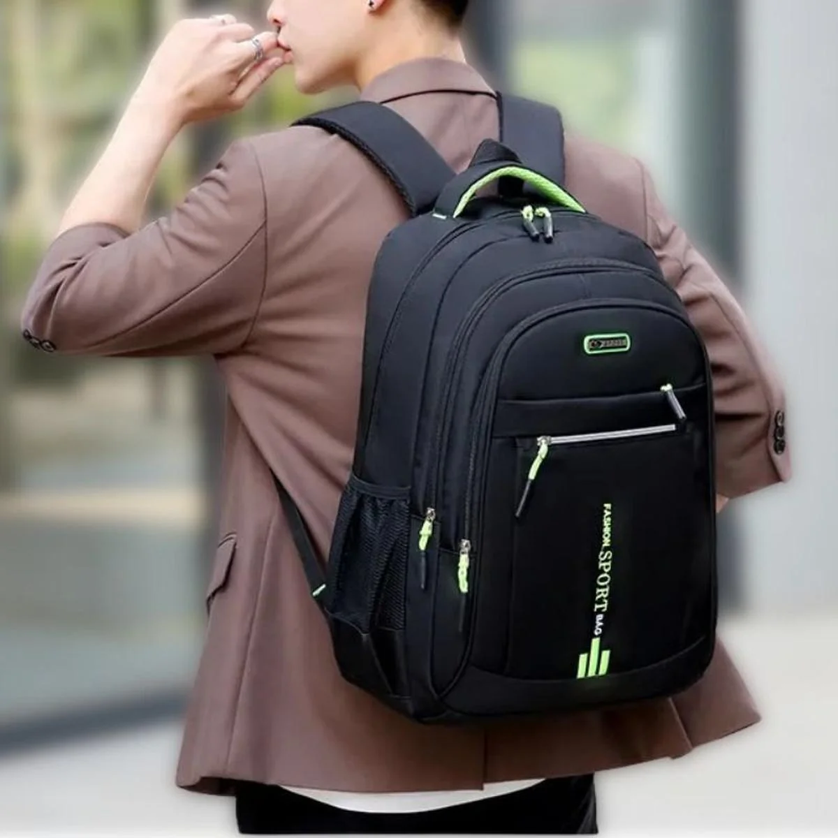 Sac à dos imperméable homme – Style urbain et grande capacité pour voyages et affaires - Imagen 2