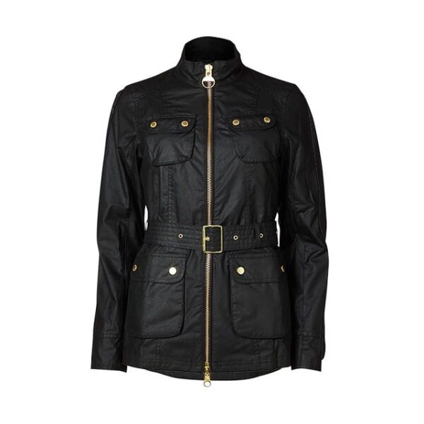 Abrigo de invierno negro para mujer - Imagen 3