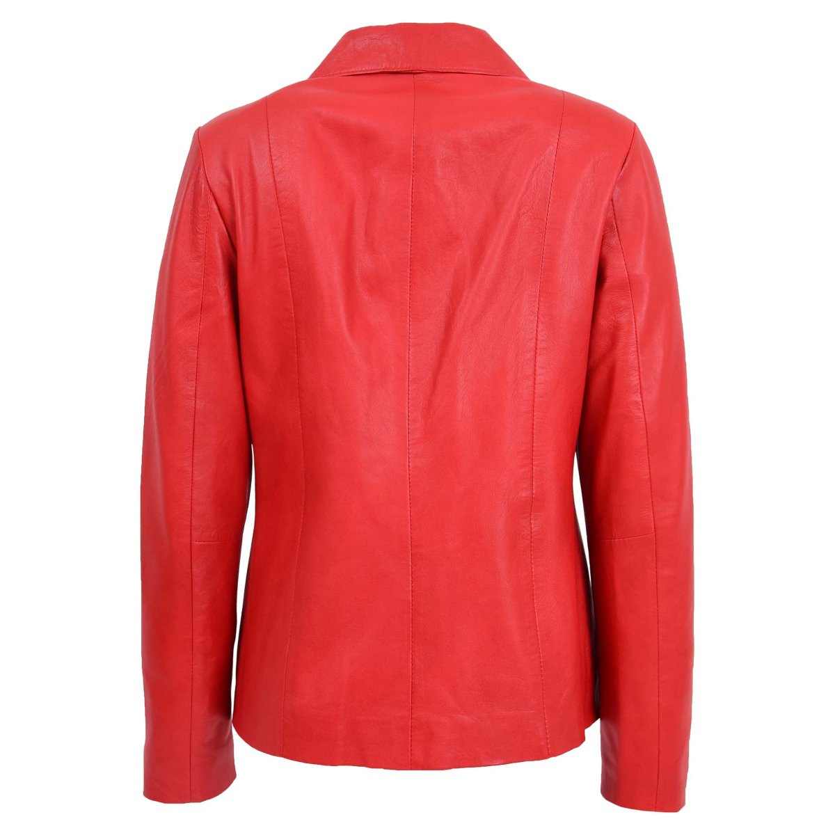 BUNERI Chaqueta de Cuero Rojo Clásica para Mujer - Imagen 3