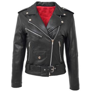 BUNERI Chaqueta Biker Holly Negro Estilo Brando