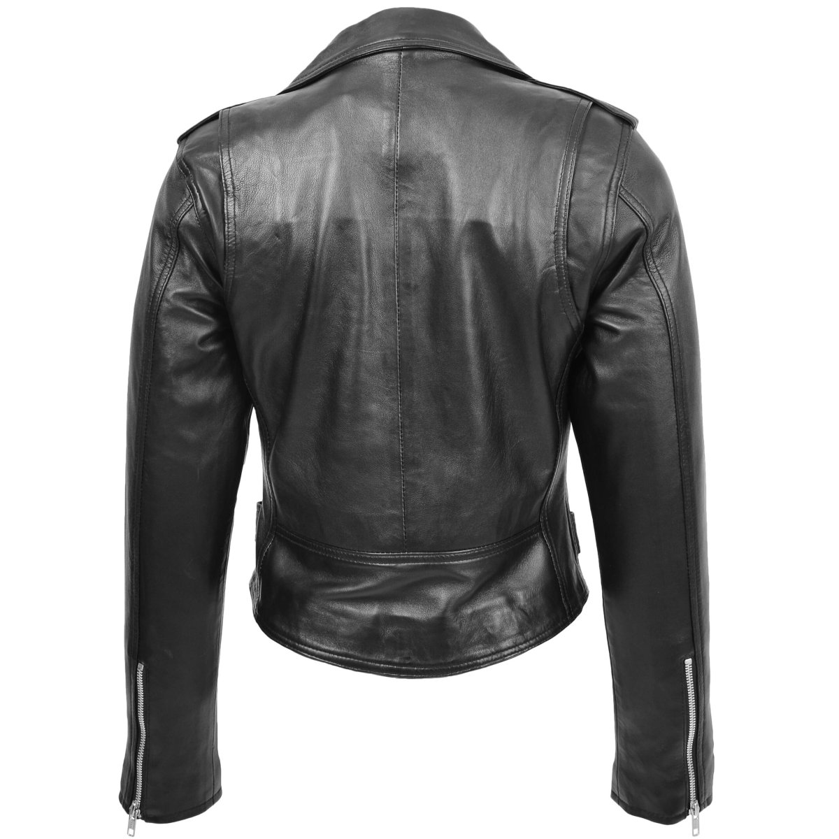 BUNERI Biker de Cuero Emma Negro Cremallera Cruzada - Imagen 3