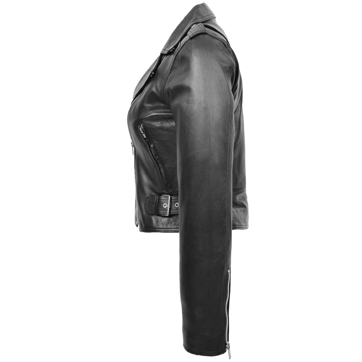 BUNERI Biker de Cuero Emma Negro Cremallera Cruzada - Imagen 6