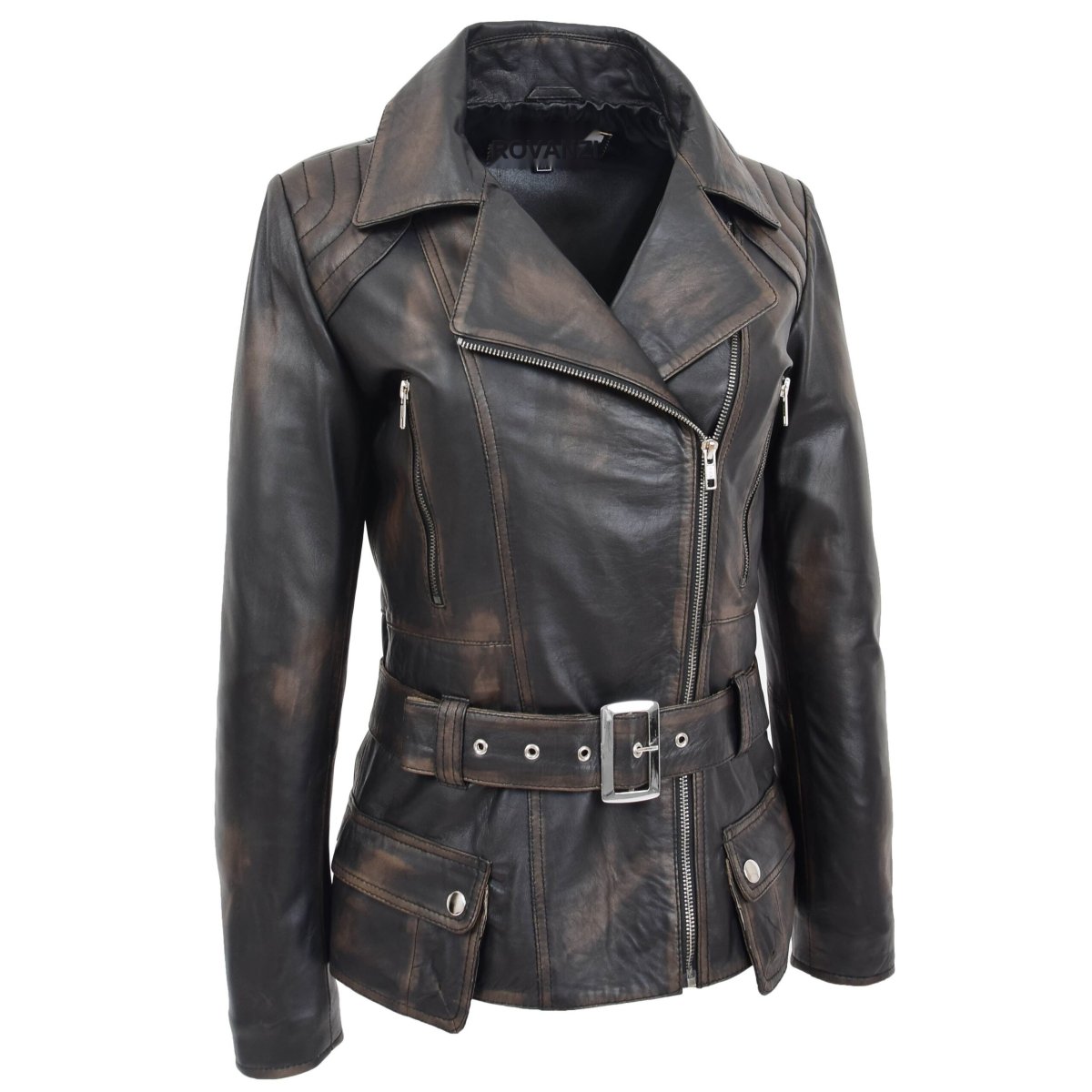 BUNERI Biker Celia de Cuero Rub-Off a la Cadera - Imagen 5