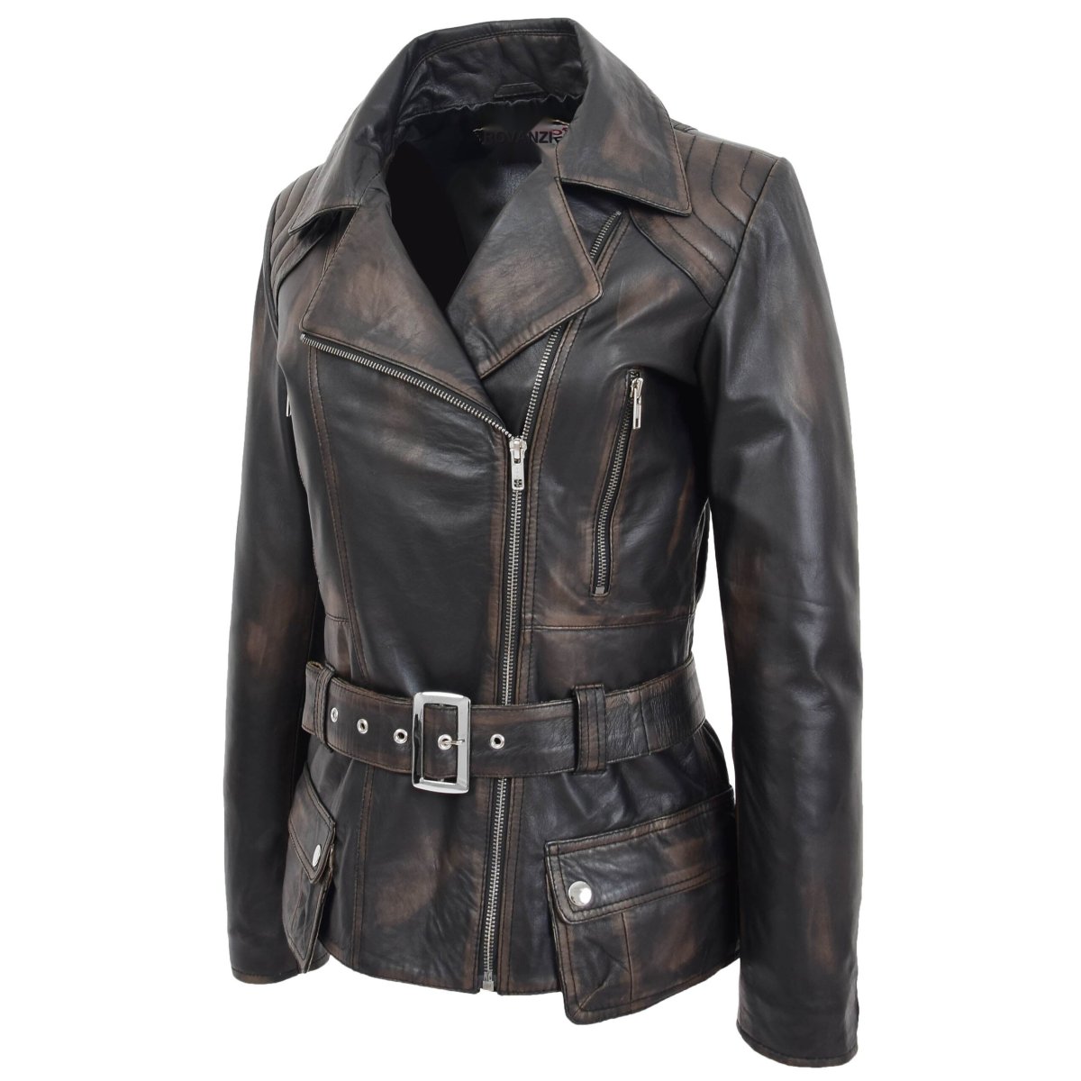 BUNERI Biker Celia de Cuero Rub-Off a la Cadera - Imagen 6