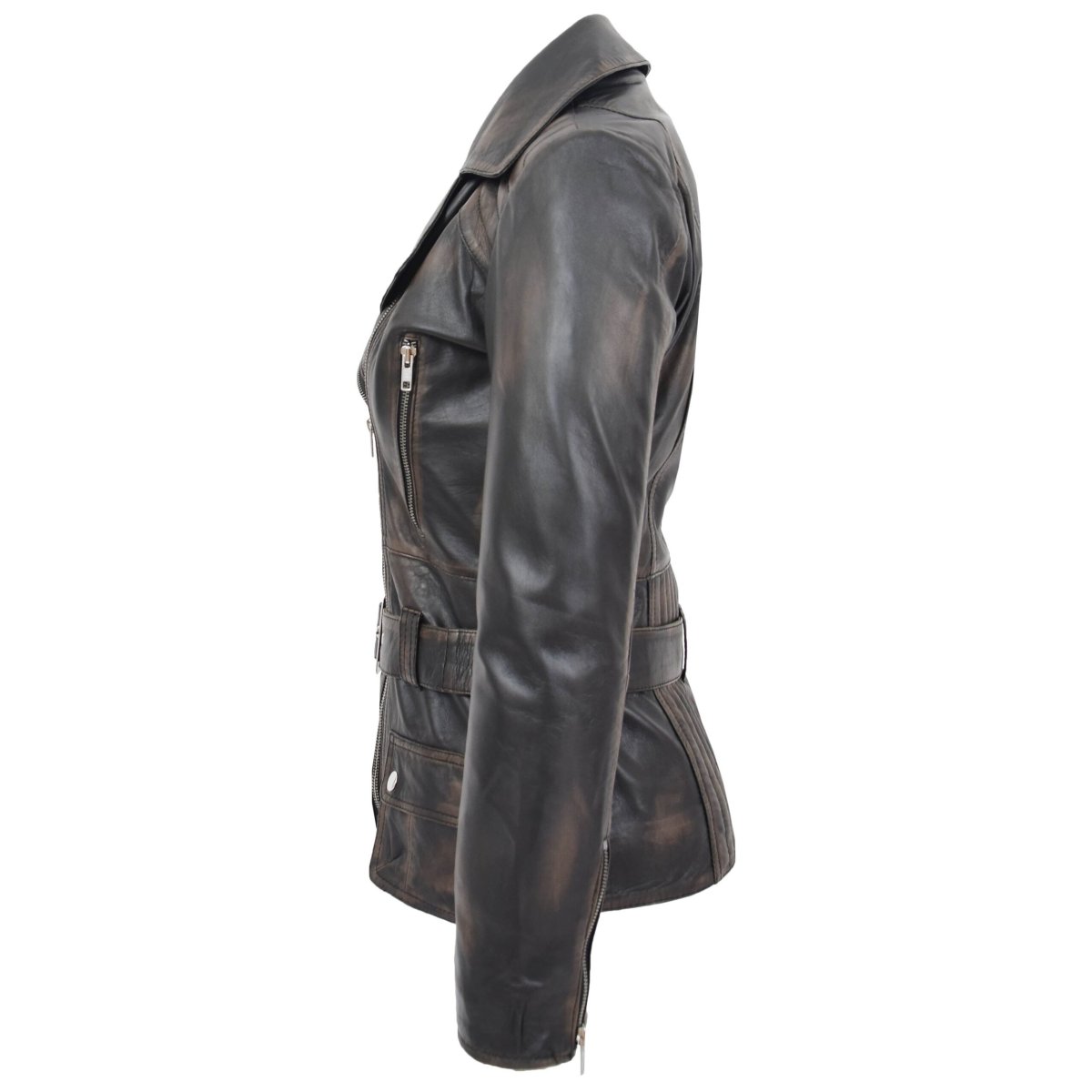 BUNERI Biker Celia de Cuero Rub-Off a la Cadera - Imagen 7